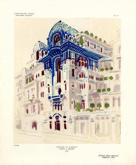 L'Architecture vivante, printemps 1924 Étude de maison à gradins, 1920, Henri Sauvage et Charles Sarazin