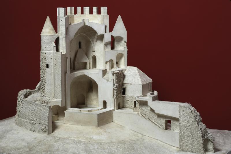 Provins, la tour-maitresse, XIIe et XVe siècles. Maquette par Camille Garnier, 1944
