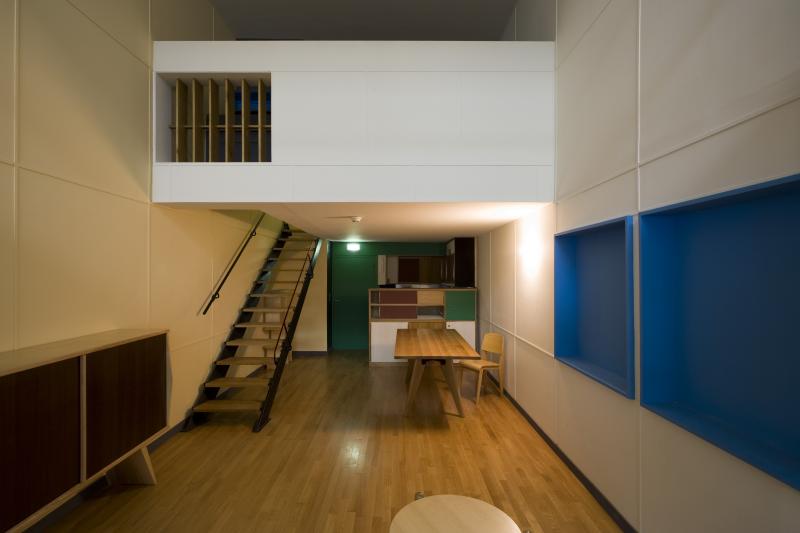 Retranscription d'un appartement type E2 de la Cité Radieuse, Marseille, 1947-1952, Charles-Édouard Jeanneret dit Le Corbusier