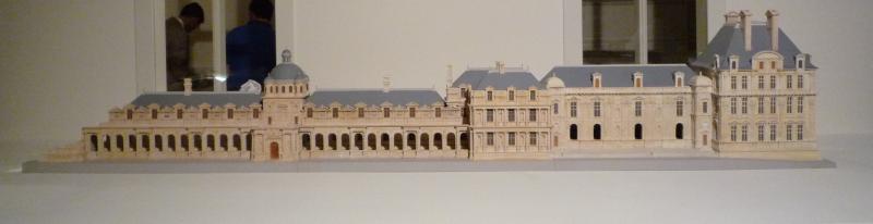 Paris, château des Tuileries, édifié à partir de 1564, vue du château au début du XVIIe siècle avec la Grande Galerie construite par Jacques Androuet du Cerceau. Maquette d’ensemble, Aristeas, 2009 