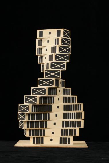Maquette du projet de tour spirale d'Edgard Pillet