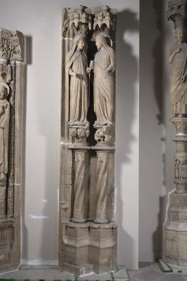 Chartres, cathédrale Notre-Dame, statues d’ébrasement du portail est du bras nord du transept