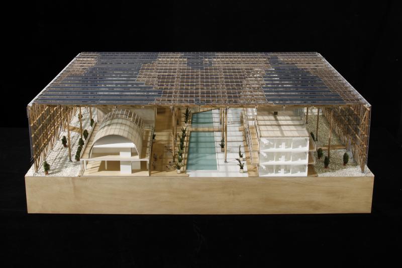 Centre de formation de Herne-Sodingen, 1991-1997, Françoise-Hélène Jourda et Gilles Perraudin, maquette