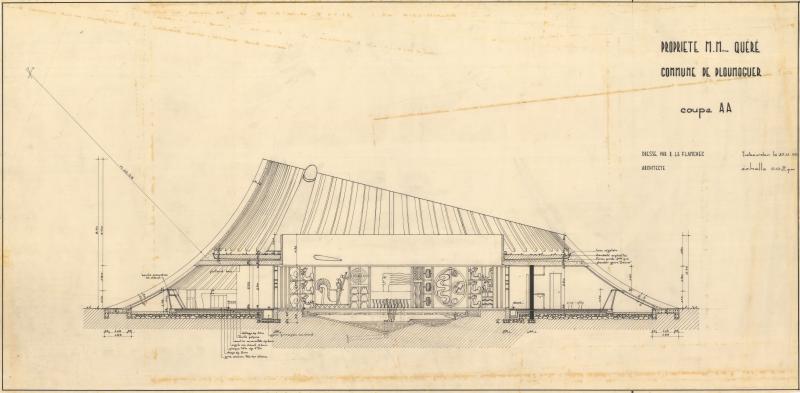 Maison Quéré, lieu-dit Gwaremm Poul ar Maout, Ploumoguer, 1969-1973