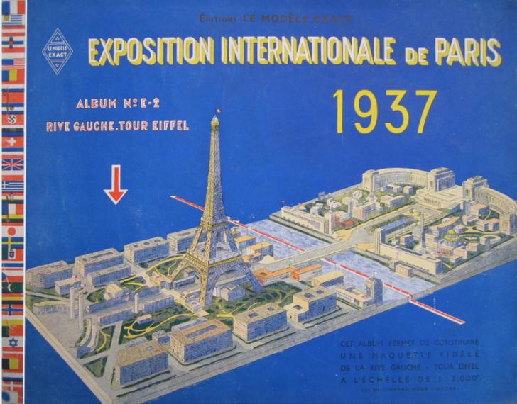 Exposition internationale de Paris de 1937, Album n°E-2. Rive gauche. Tour Eiffel. Paris, éditions Le Modèle Exact, 1937