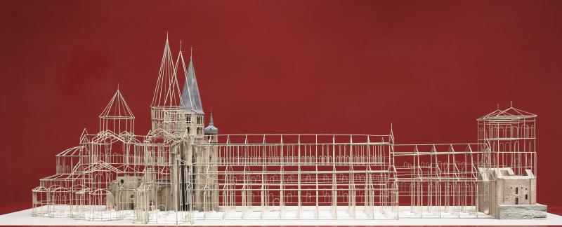 Cluny, église abbatiale Saint-Pierre-Saint-Paul (Cluny III), XI-XIIe siècle. Maquette par la société Perfecta, 1939-1940