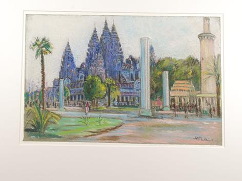 Exposition coloniale de Paris, 1931, Le temple d'Angkor-Vat, Alexandre-Mathurin Pêche, peintre