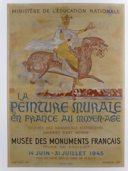 La peinture murale en France au Moyen Âge, projet d'affiche pour le musée des Monuments français