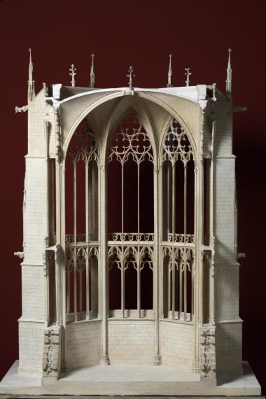 Troyes, église Saint-Urbain : abside, seconde moitié du XIIIe siècle. Maquette par Anatole de Baudot et Henri Chaine, 1898, pour l’Exposition universelle de 1900