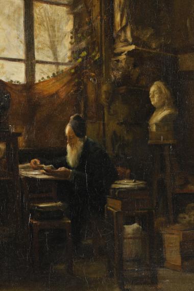 Geoffroy-Dechaume dans son atelier du 13 quai d'Anjou, Paris, Frank-Antoine Bail
