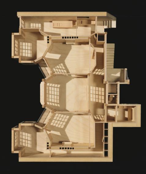 Immeuble d'habitation rue Franklin, Paris, 1903-1904, Auguste et Gustave Perret, maquette de l’étage courant