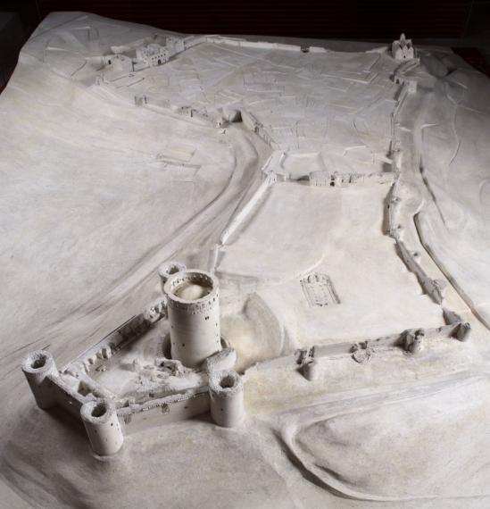 Coucy-le-Château, château, la forteresse. Maquette de site, Camille Garnier, 1936-1937 
