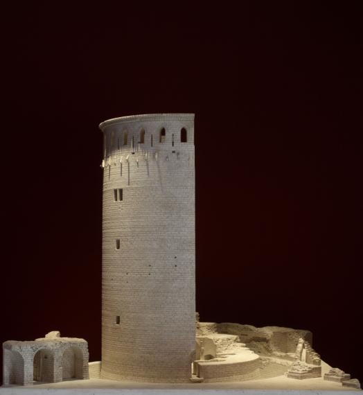 Coucy-le-Château, château, la tour-maîtresse. Maquette, Camille Garnier, 1936-1937