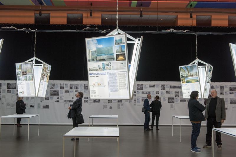 Vue de l'exposition présentée au Palais des Congrès d'Ajaccio par le CAUE-2A, du 7 au 24 mars 2017