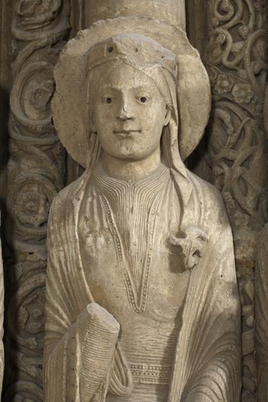 Chartres, cathédrale Notre-Dame, détail d'une reine de l'Ancien Testament