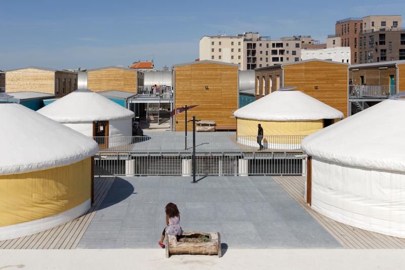 Centre d'hébergement d'urgence, Ivry-sur-Seine (94), 2017, Atelier Rita, Valentine Guichardaz-Versini architecte