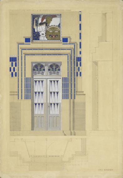 Otto Wagner, Deuxième villa Wagner, porte d'entrée, 1912