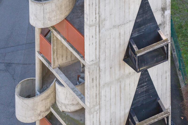 Caserne de pompiers Jacques Vion à Toulouse, 1967-1972.  Vincent Boutin photographe.