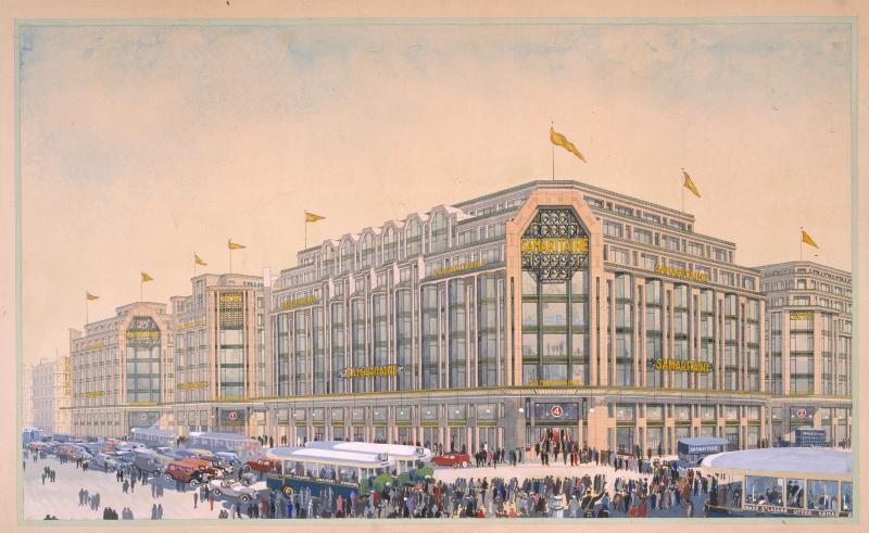 Dessin du bâtiment la Samaritaine