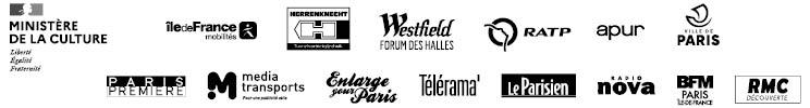 bandeau de logos pour l'exposition Métro