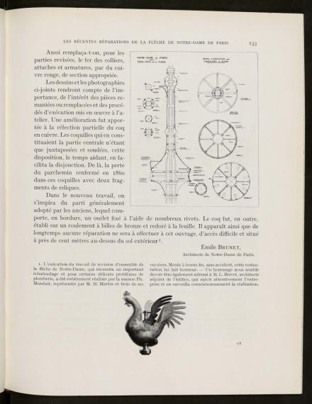 Les récentes réparations de la flèche de Notre-Dame de Paris