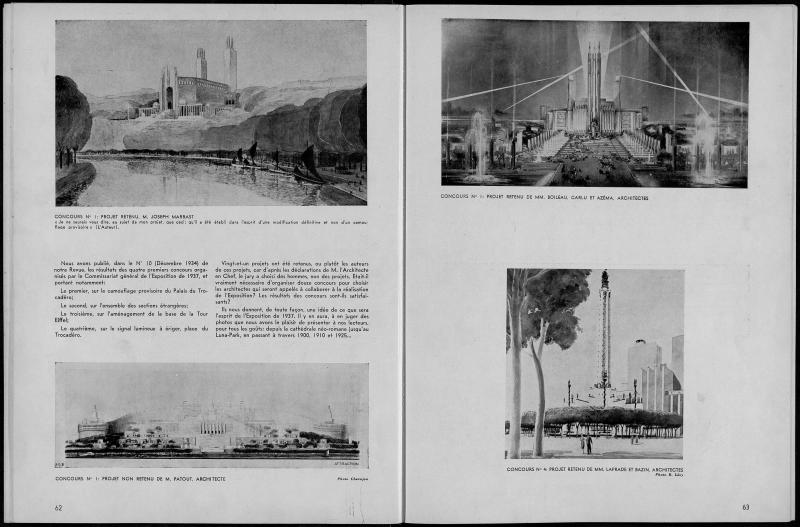 "L'esprit de l'Exposition de 1937", écrit par l'architecte Pierre Vago, L'Architecture d'aujourd'hui, n°2, 1935