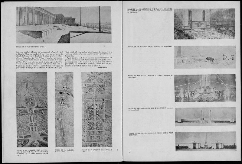 "Pendant qu'on démolit le Trocadéro", écrit par l'architecte et sculpteur André Bloc, L'Architecture d'aujourd'hui, n°11, 1935