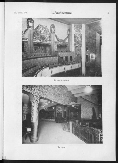 "La décoration et l'aménagement du nouveau Moulin Rouge", L'Architecture, Vol. 38, no. 5, 10 mars 1925