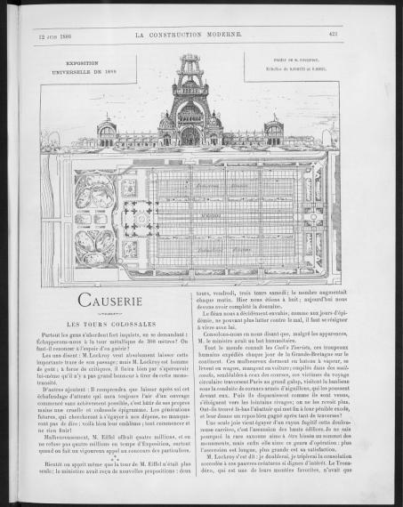 La Construction moderne, no. 35, 1885-1886