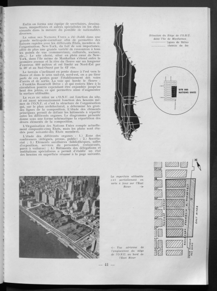 "Le siège permanent de l'Organisation des Nations Unies", L'Architecture française, n°87-88, 1949  