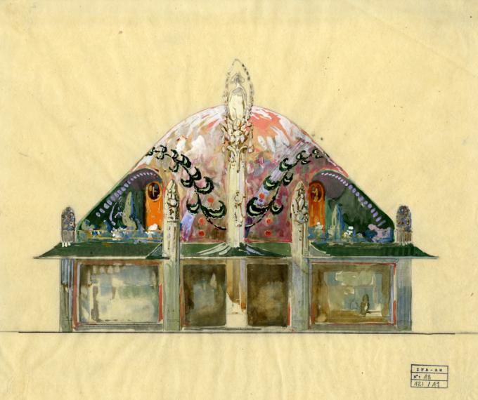 Étude en élévation pour le pavillon Primavera