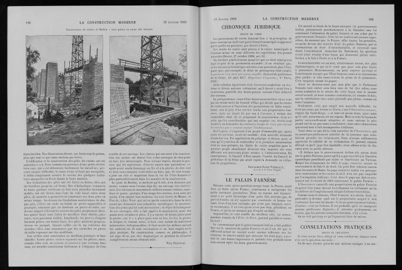 La Construction moderne, n°16, 1909-1910