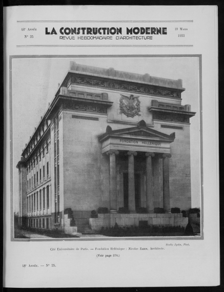 La Construction moderne, no. 25, 1932-1933.