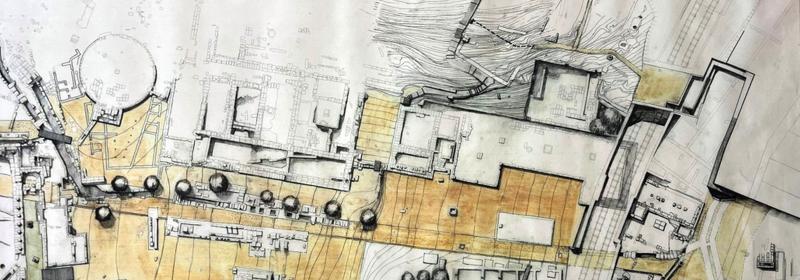 La voie panathénaïque - projet pour le réaménagement du site archéologique de l’ancien Agora d’Athènes, Yannis Tsiomis (avril 2000)