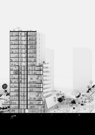 La nouvelle Tour 8 du quartier de Saige Formanoir, Pessac (Gironde, FR) - Quartiers de demain 2025.