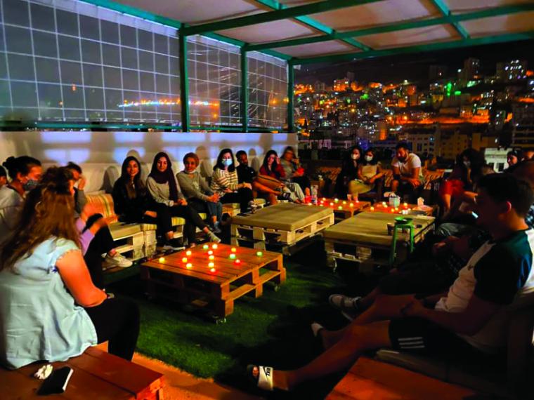 Vue extérieure d’un espace de convivialité, Naplouse 