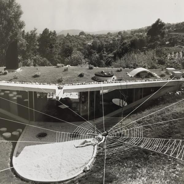 ROTTIER, Guy, vue du système Relax à l'arrière de la villa , vers 1970, photographie, Nice, Archives municipales, fonds Guy Rottier, 1973