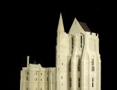 Mont-Saint-Michel, abbaye, châtelet d'entrée et une partie de la "Merveille", XIIIe siècle. Maquette en pierre, Edouard Corroyer, entre 1881 et 1884