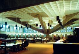 Bibliothèque universitaire, Abbaye de Saint John et complexe universitaire, Collegeville, Minnesota, 1964-1966, Marcel Breuer
