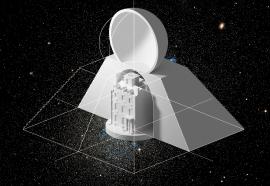 Visuel de l'affiche de l'exposition Globes. Architectures et sciences explorent le monde
