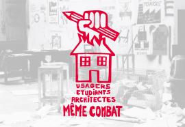 Visuel de l'affiche de l'exposition "Mai 68. L'architecture aussi !"
